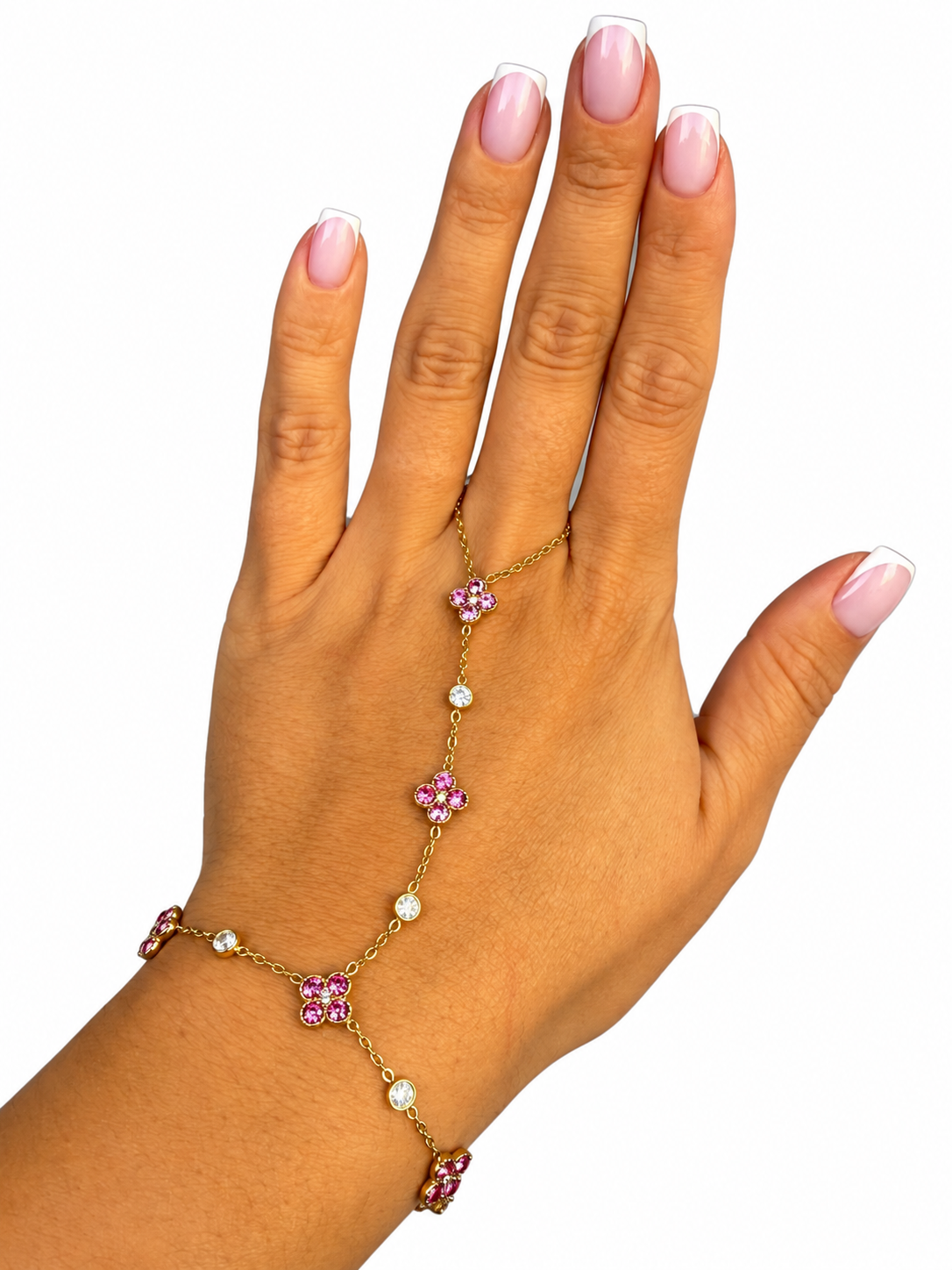 Chaîne de main en acier inoxydable "ALYA PINK"