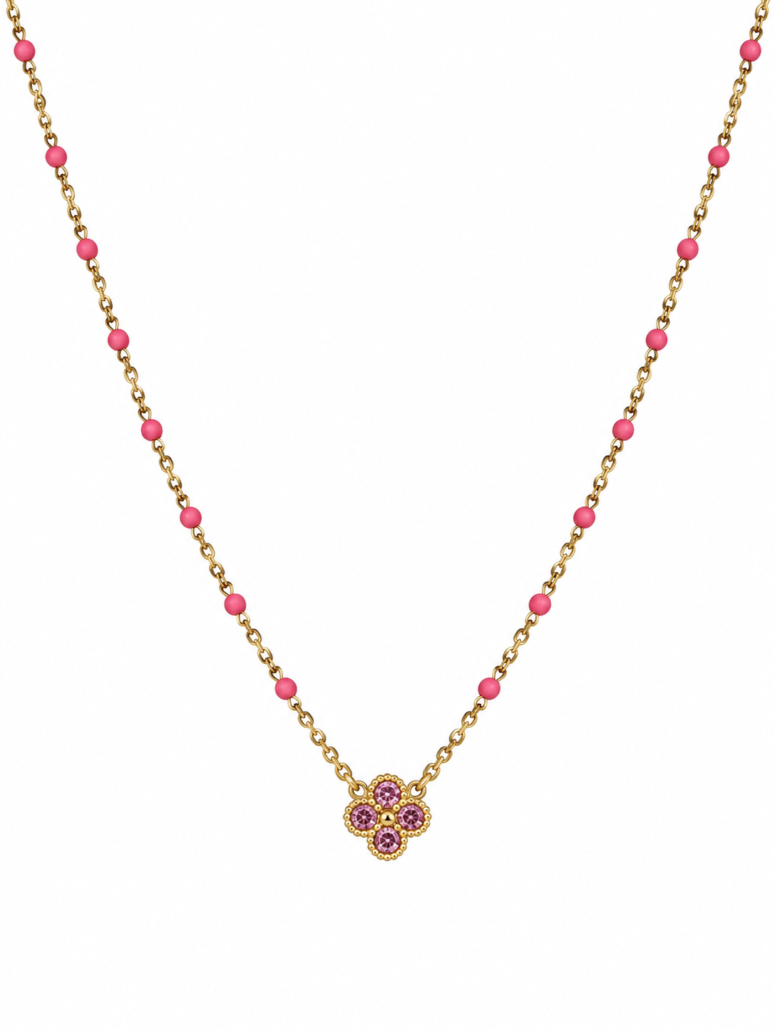 Collier en acier inoxydable "LORIE PINK"