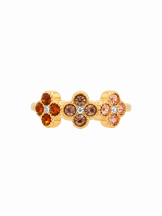 Bague en acier inoxydable "ALYA BROWN"