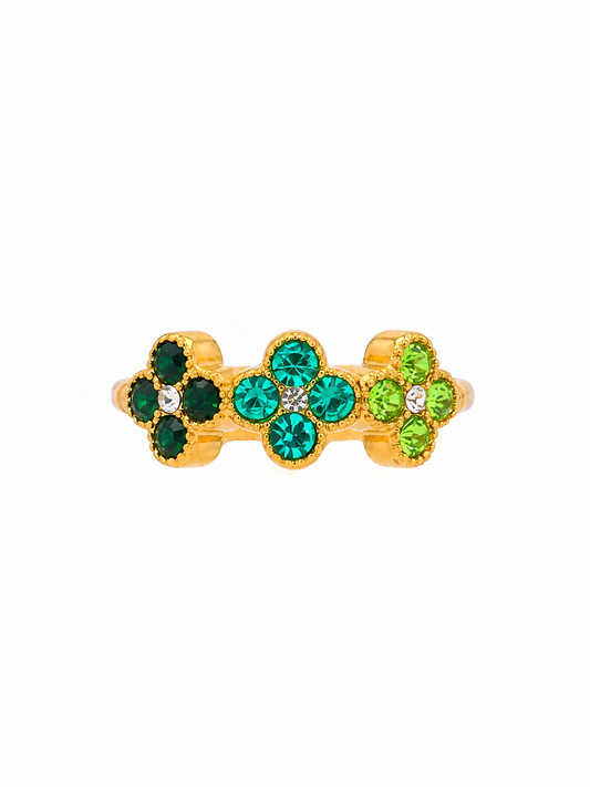 Bague en acier inoxydable "ALYA GREEN"
