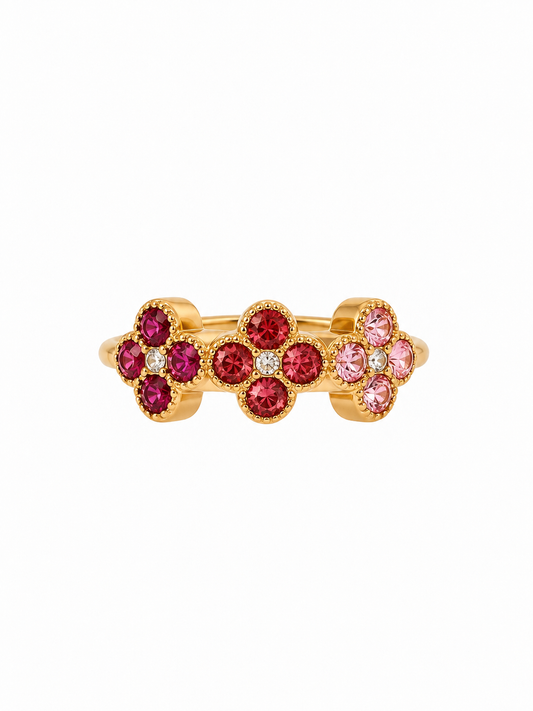 Bague en acier inoxydable "ALYA PINK"