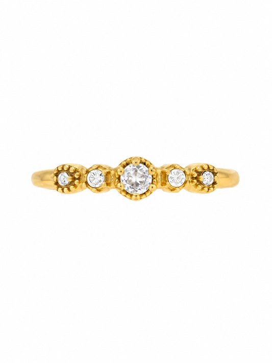 Bague en acier inoxydable "AMBRE"