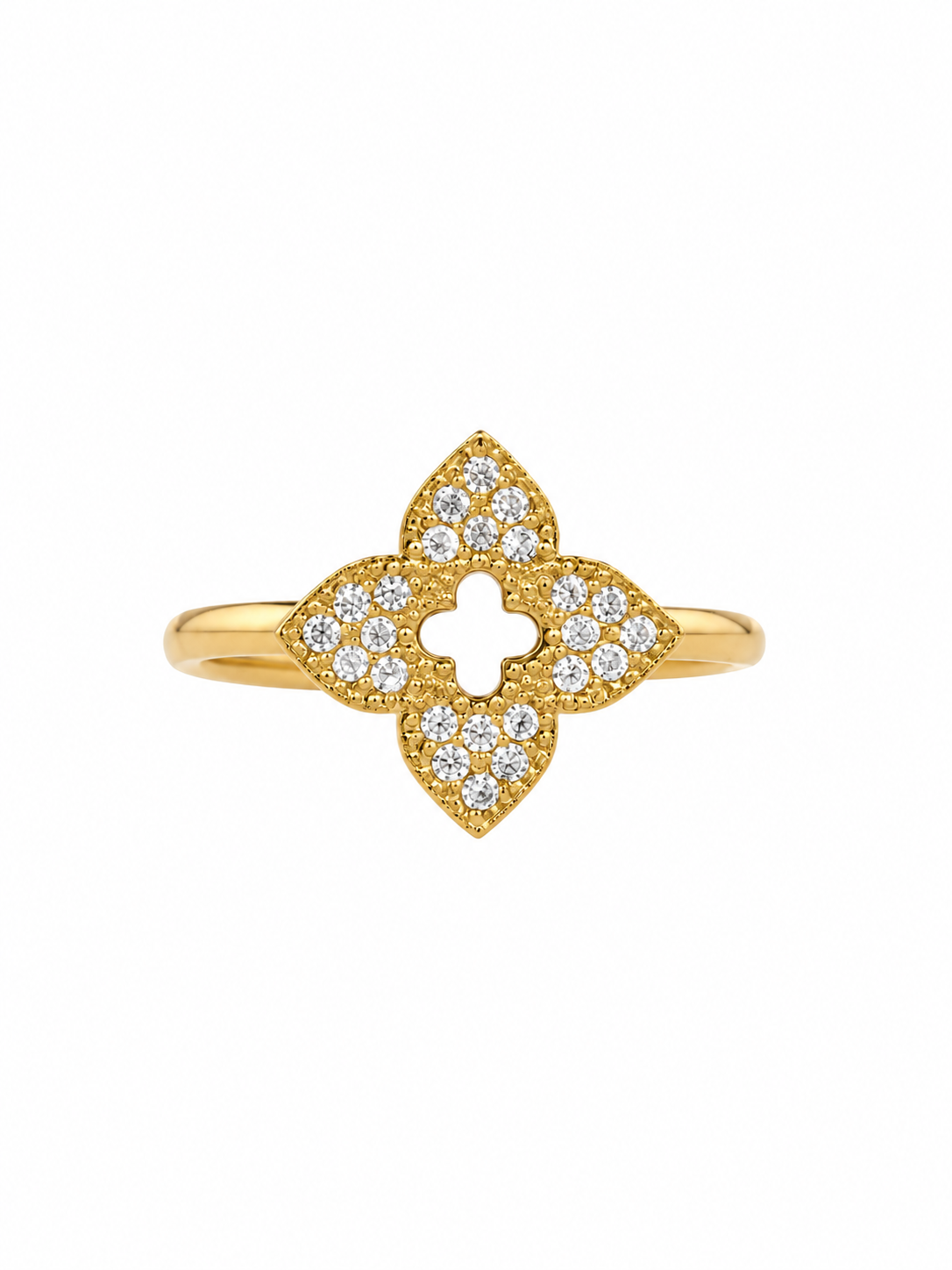 Bague en acier inoxydable "CAMÉLIA"