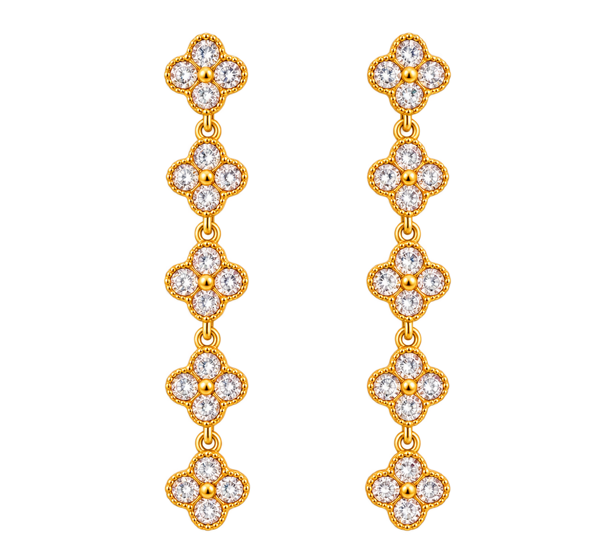 Boucles d'oreilles en acier inoxydable "ALYA LONG"