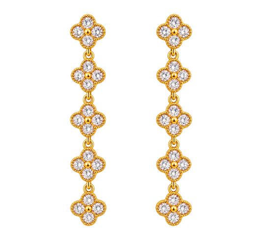 Boucles d'oreilles en acier inoxydable "ALYA LONG"