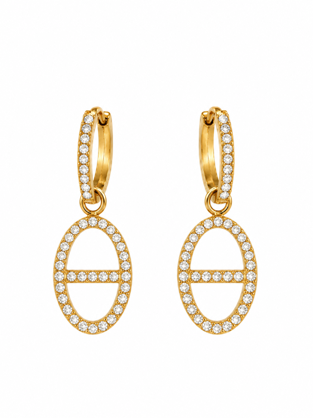 Boucles d'oreilles en acier inoxydable "GEORGIA"
