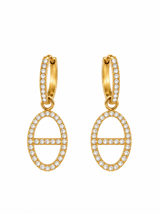 Boucles d'oreilles en acier inoxydable "GEORGIA"