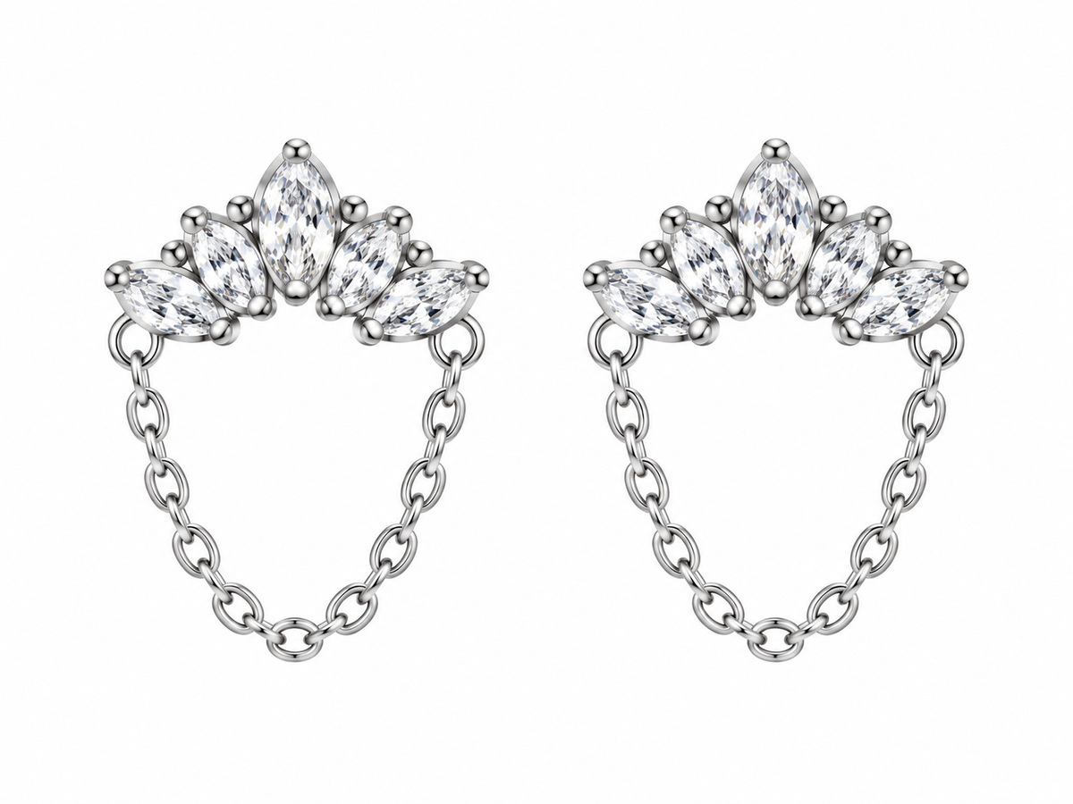 Boucles d'oreilles en acier inoxydable "MARTINA"