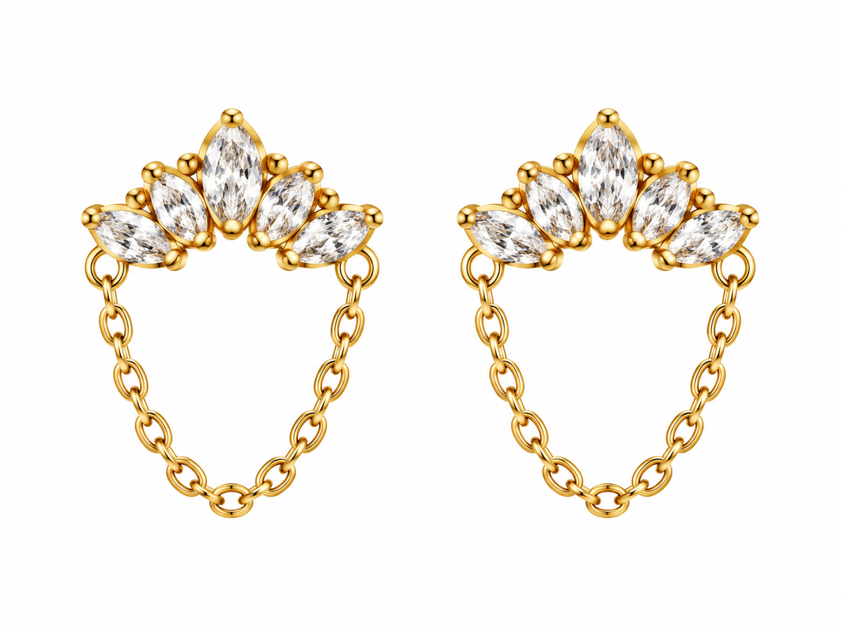 Boucles d'oreilles en acier inoxydable "MARTINA"