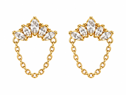 Boucles d'oreilles en acier inoxydable "MARTINA"