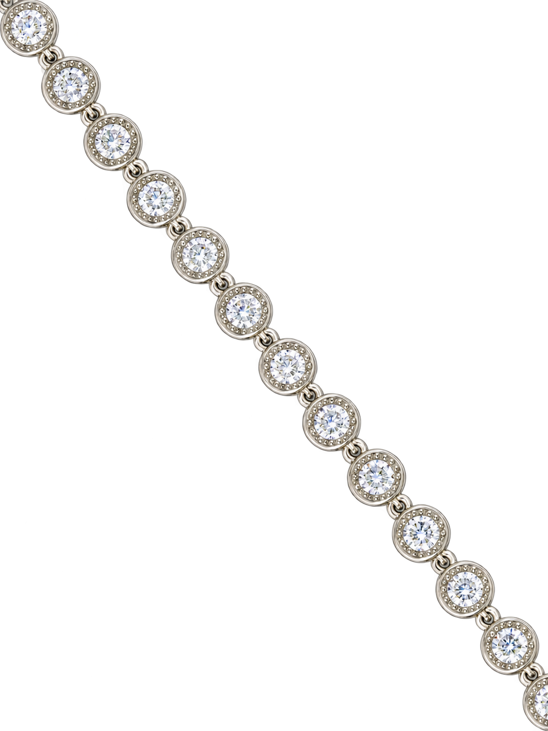 Bracelet en acier inoxydable "AVA WHITE"