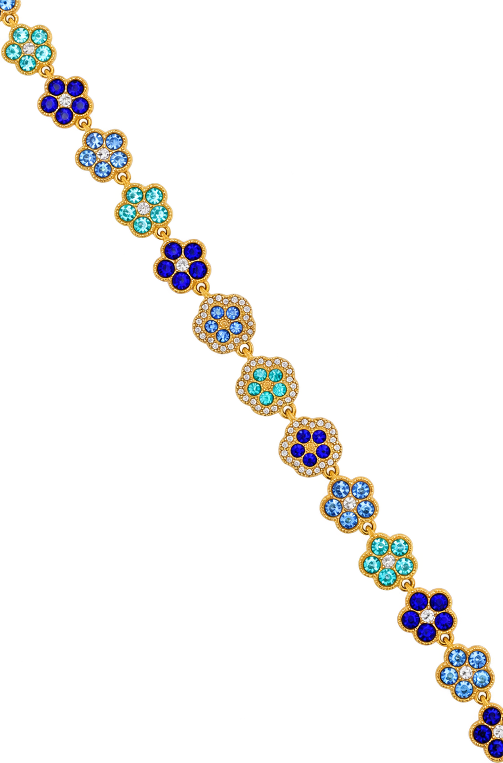Bracelet en acier inoxydable "FLORA BLUE"