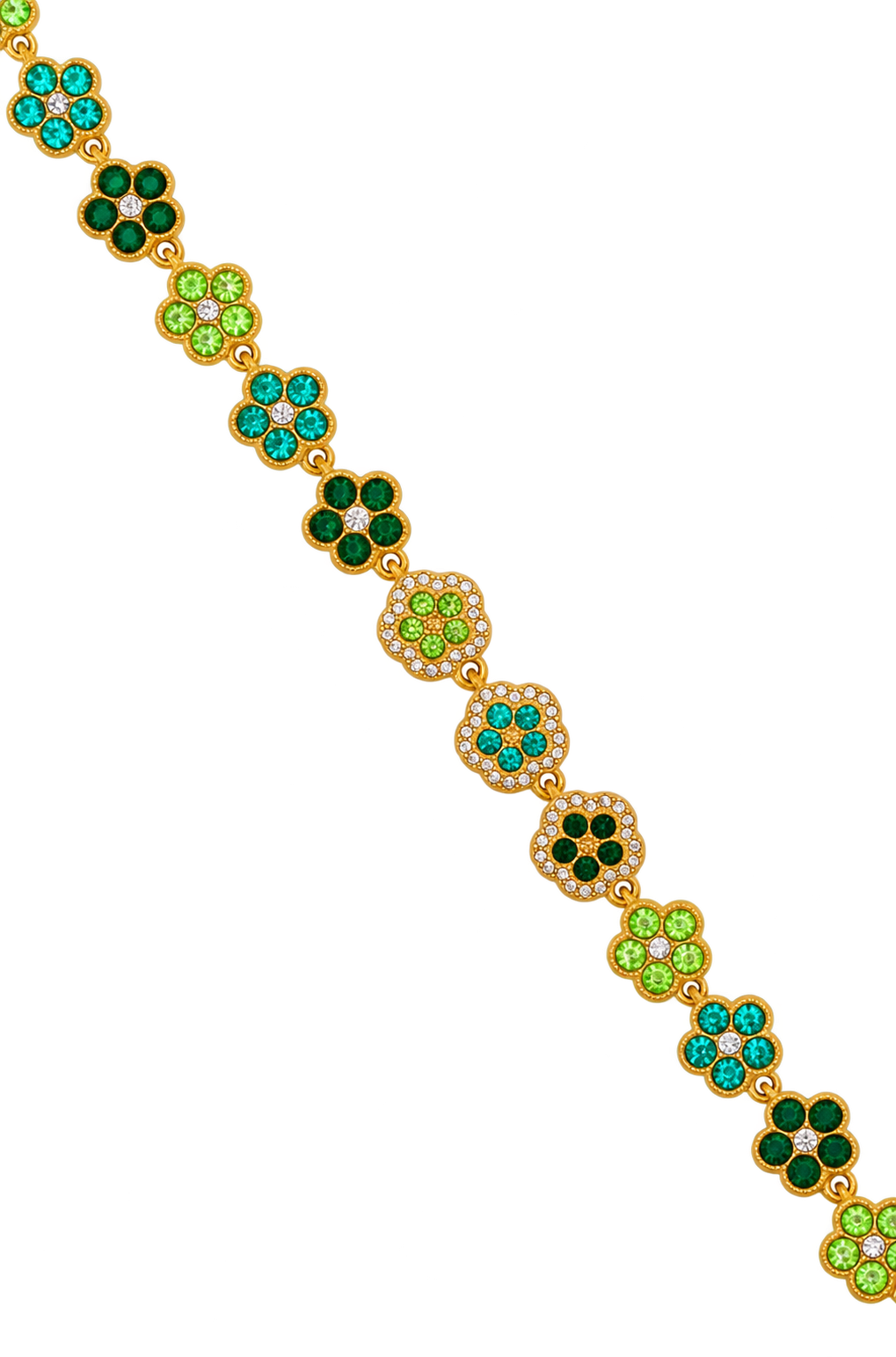 Bracelet en acier inoxydable "FLORA GREEN"