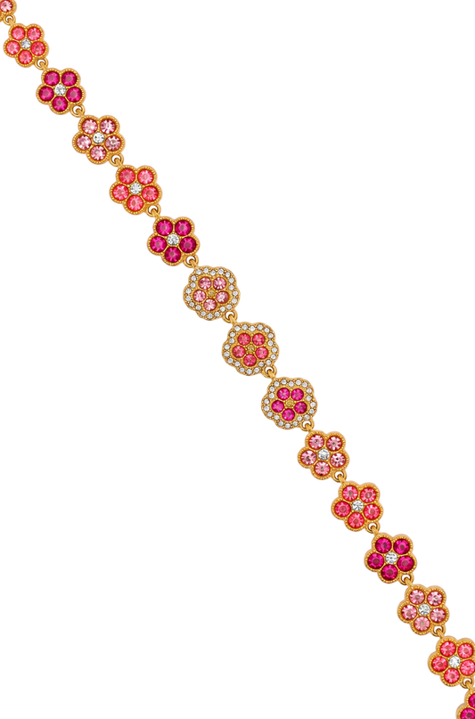 Bracelet en acier inoxydable "FLORA PINK"
