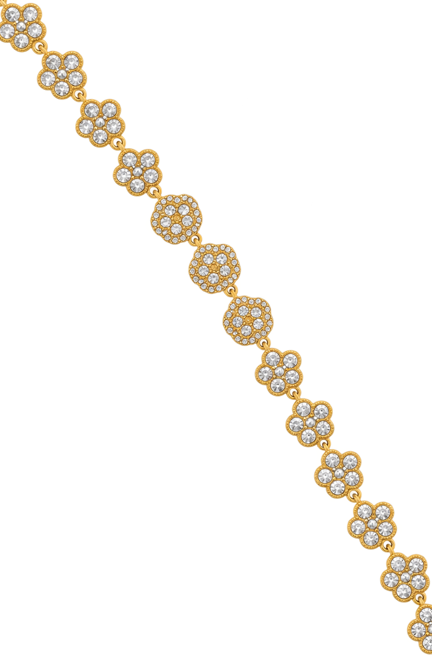 Bracelet en acier inoxydable "FLORA WHITE"