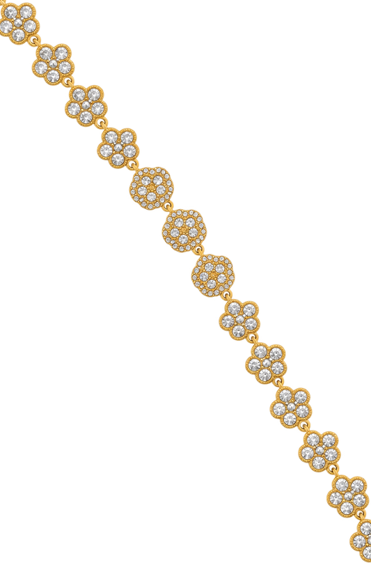 Bracelet en acier inoxydable "FLORA WHITE"