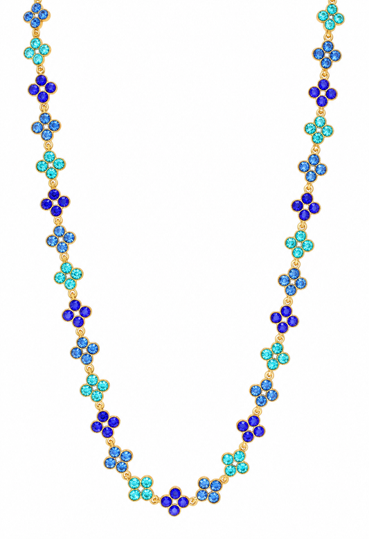 Collier en acier inoxydable "ALYA FULL BLUE"