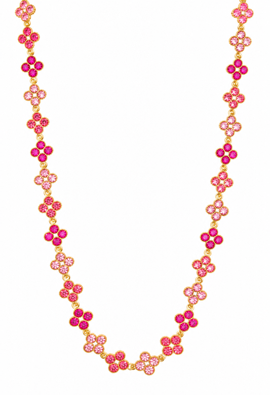 Collier en acier inoxydable "ALYA FULL PINK"