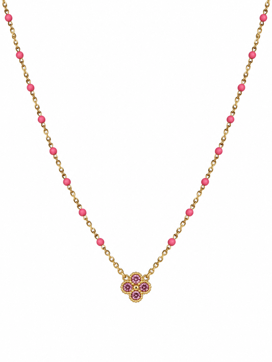 Collier en acier inoxydable "LORIE PINK"