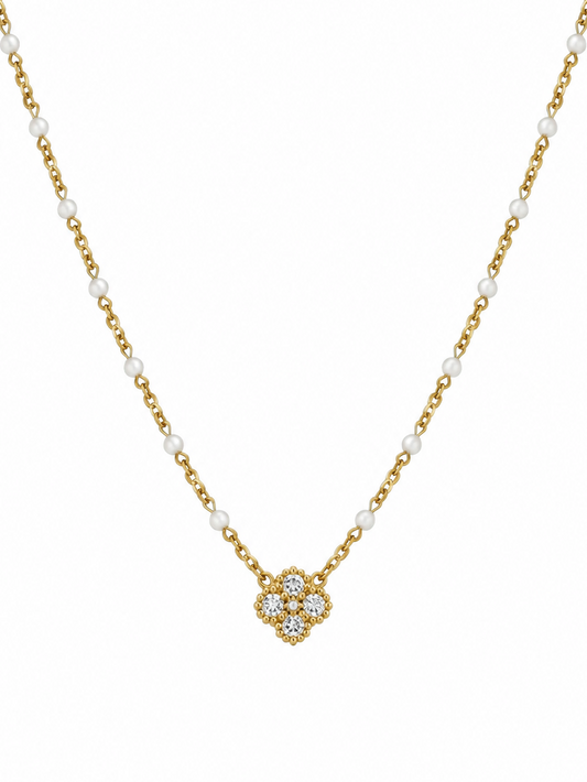 Collier en acier inoxydable "LORIE WHITE"