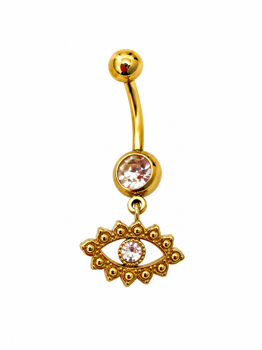Piercing au nombril en acier inoxydable "YASMINA"